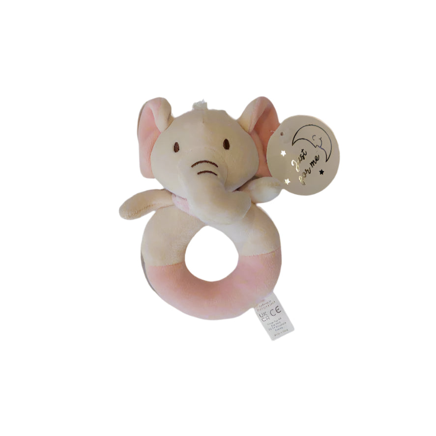 ELEPHANT RATTLE CIRCLE - 3 COLOURS