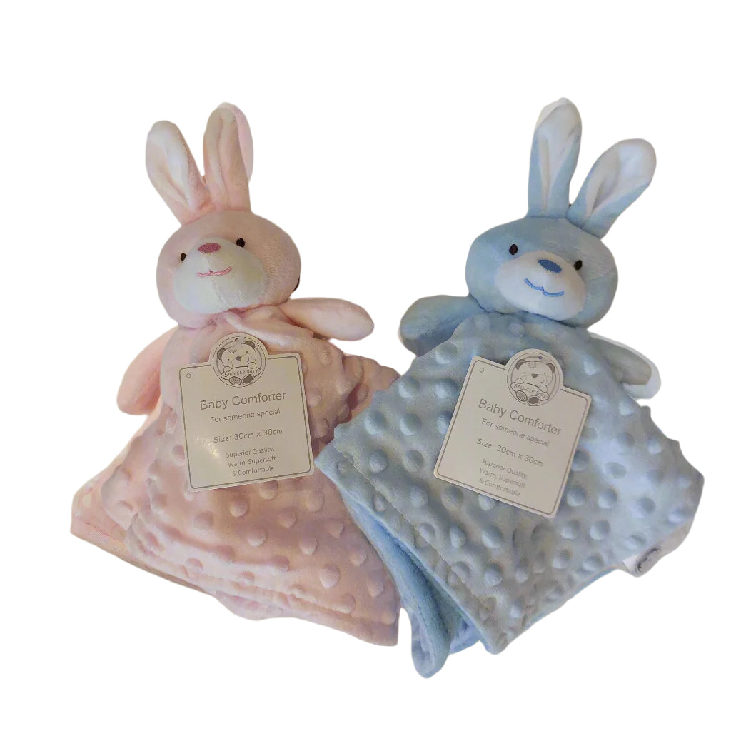BUNNY RABBIT COMFORTER - BABY BLUE