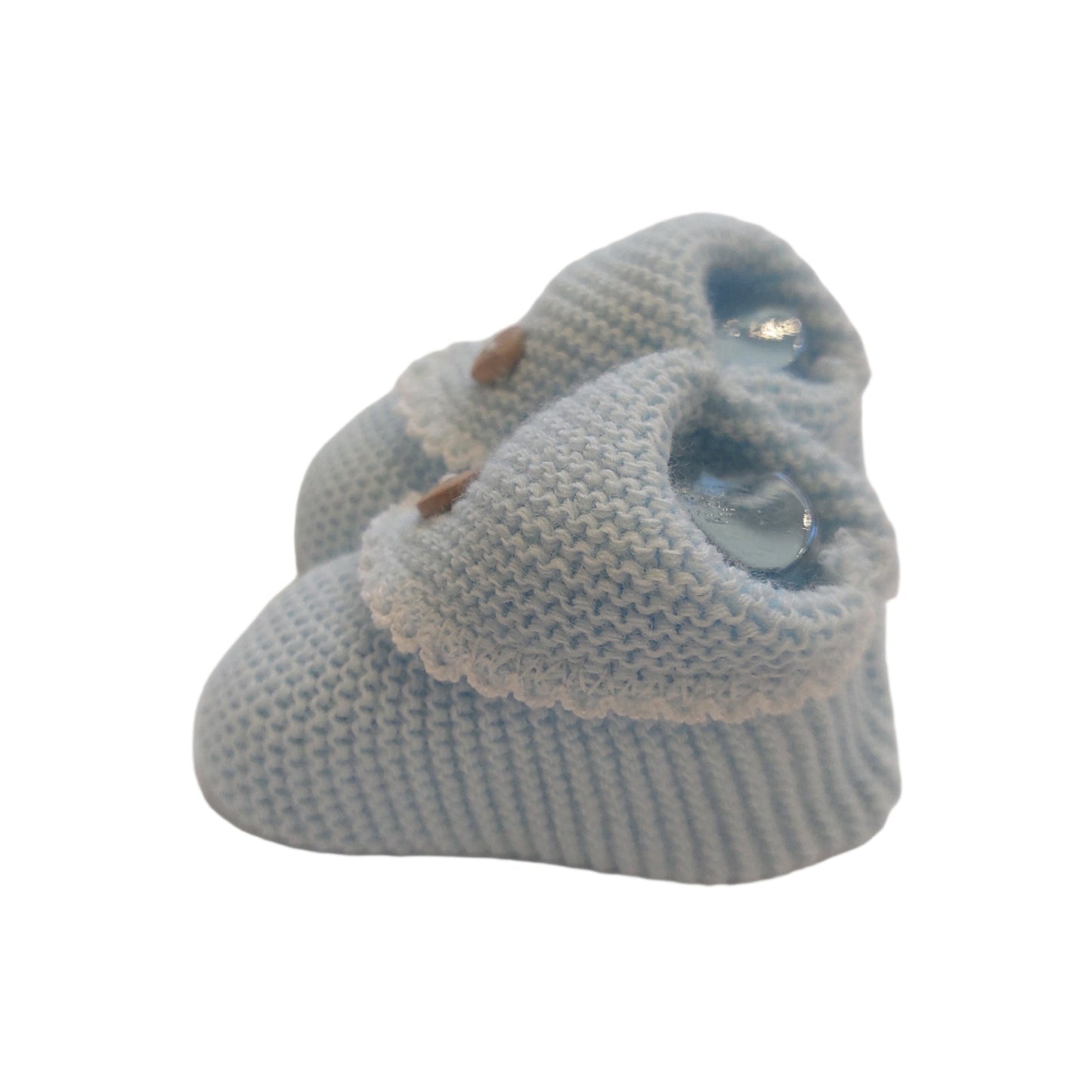 CROCHET KNIT BOOTIES WITH BUTTON - 3 COLOURS