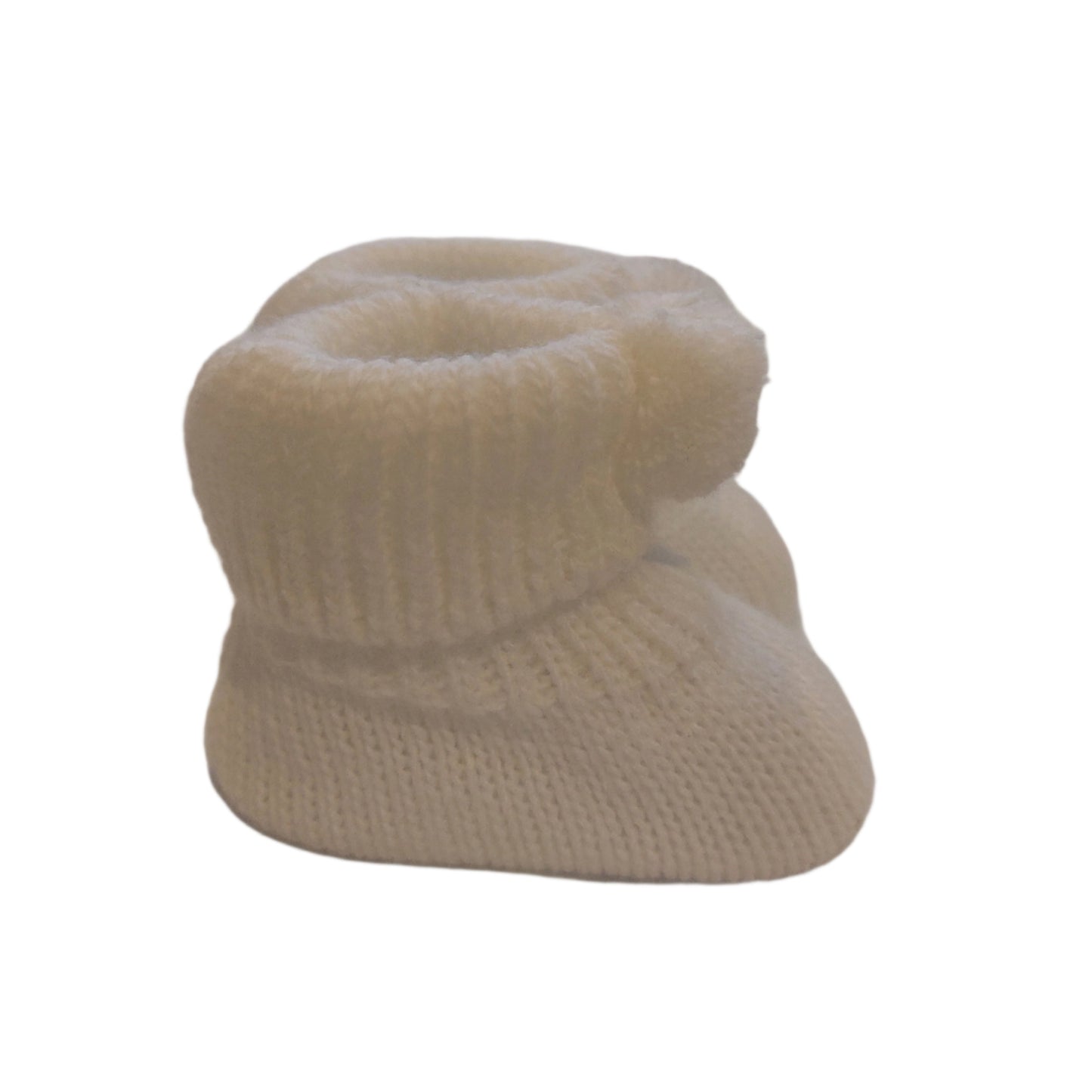 KNITTED BOTTIES WITH POMPOM - 4 COLOURS