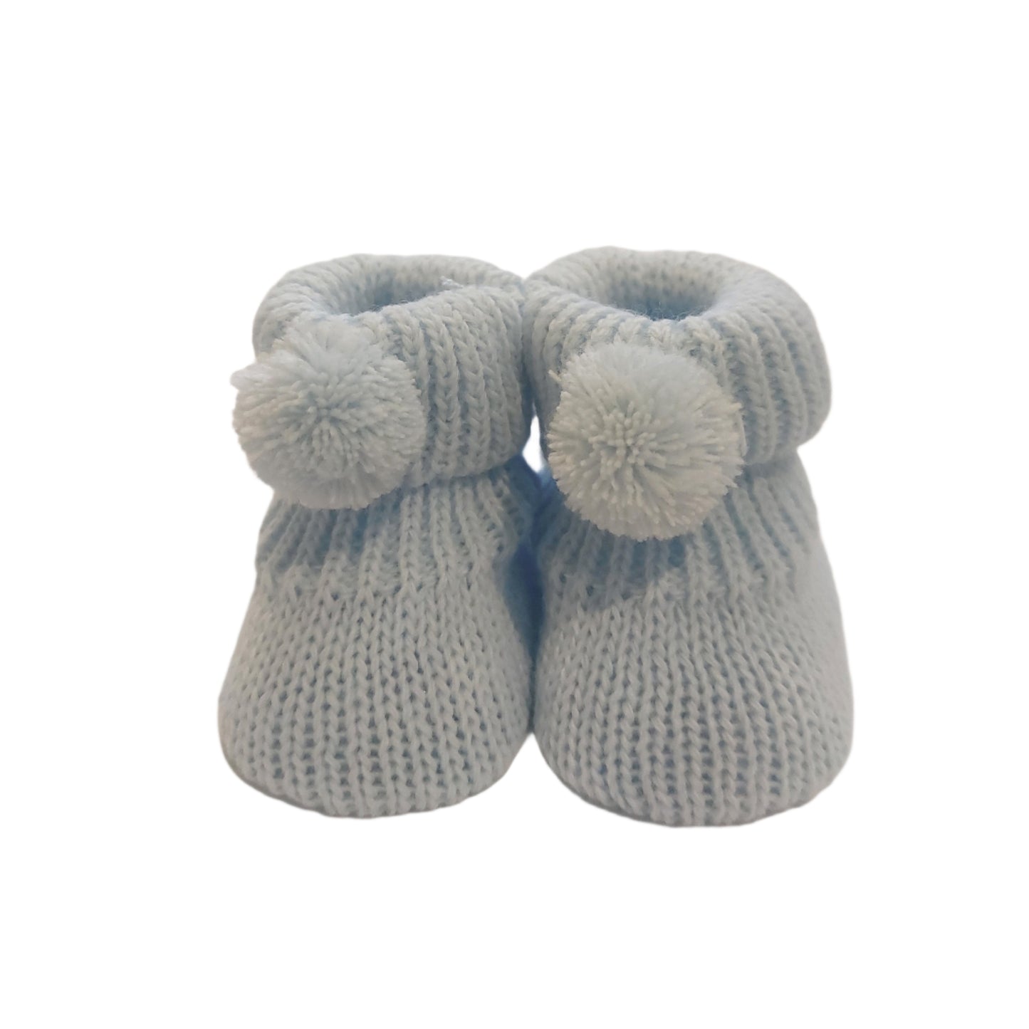 KNITTED BOTTIES WITH POMPOM - 4 COLOURS