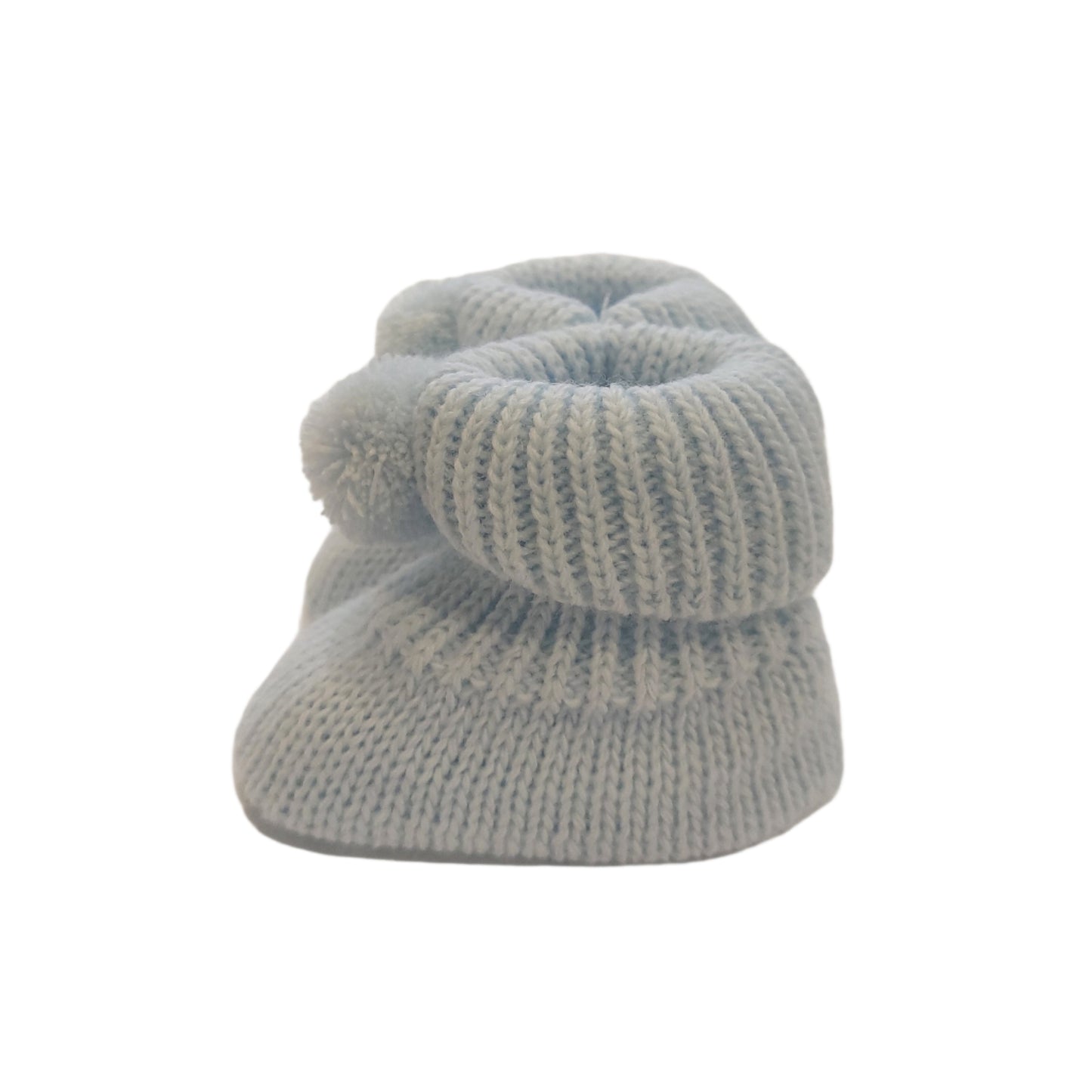 KNITTED BOTTIES WITH POMPOM - 4 COLOURS
