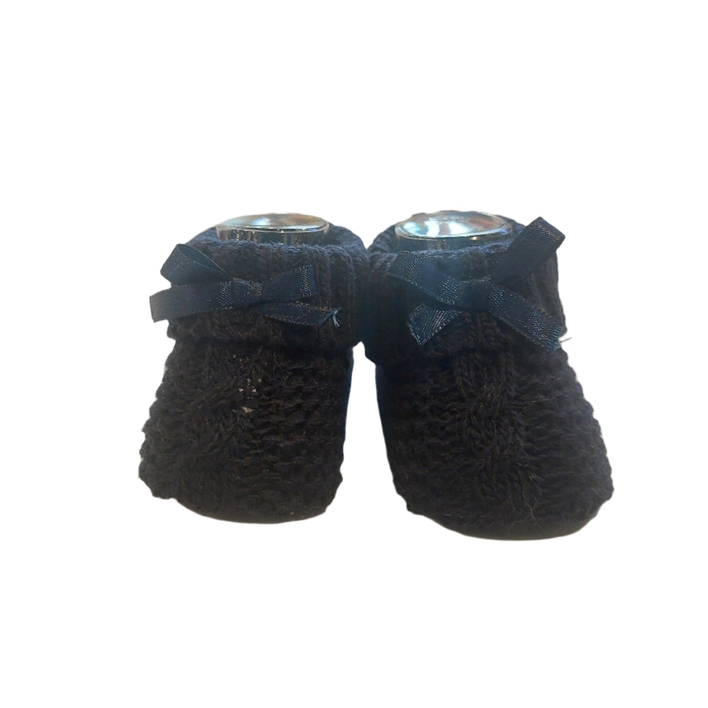 KNITTED BOOTIES WITH BOW - 4 COLOURS