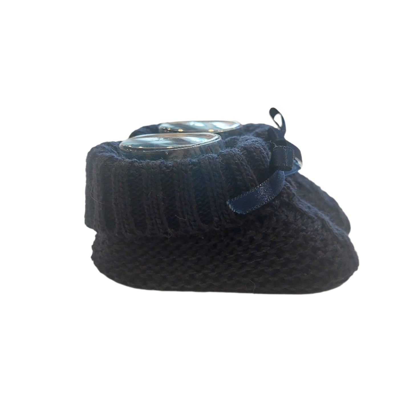 KNITTED BOOTIES WITH BOW - 4 COLOURS