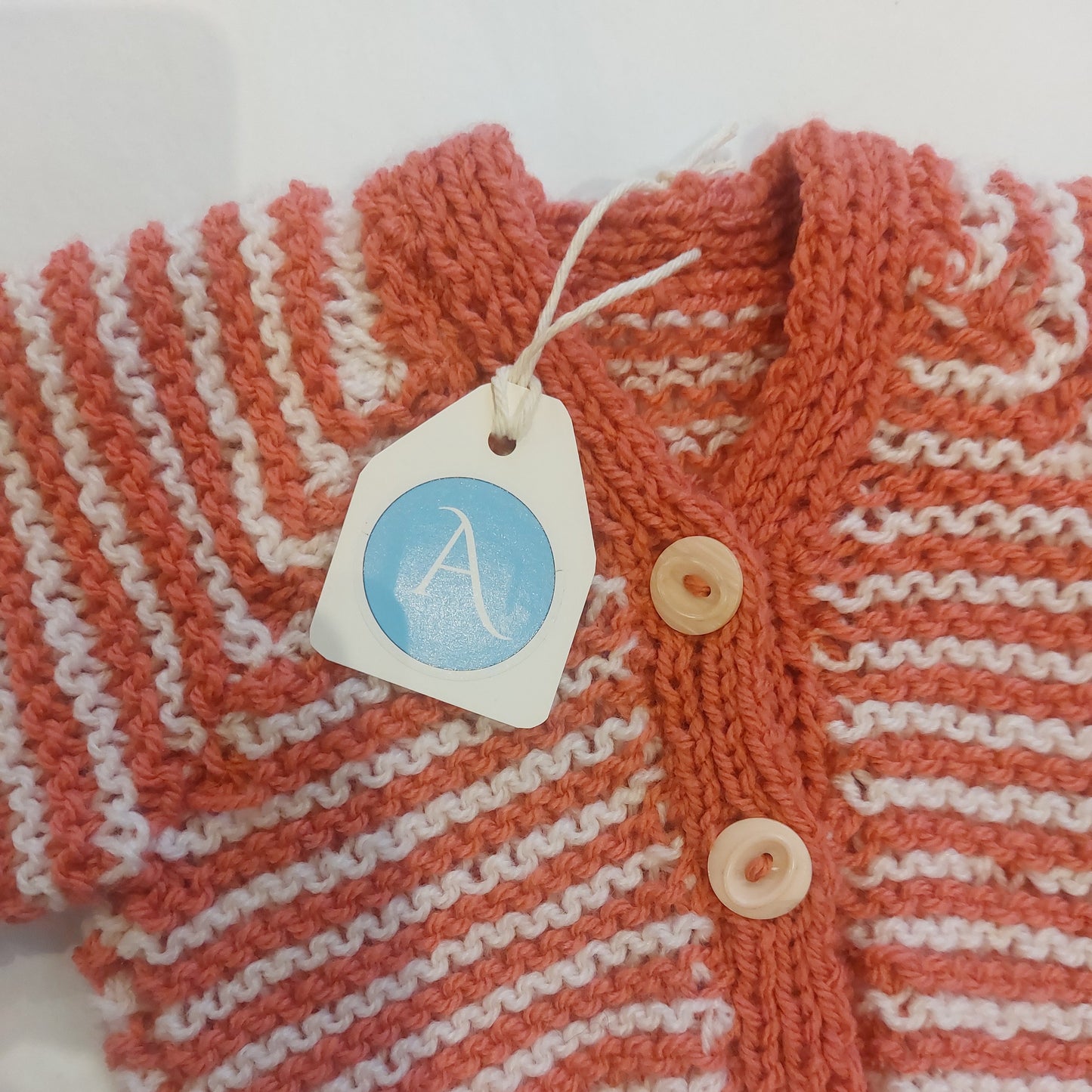KNITTED STRIPE CARDIGAN - 3 COLOURS 6-12 MONTHS