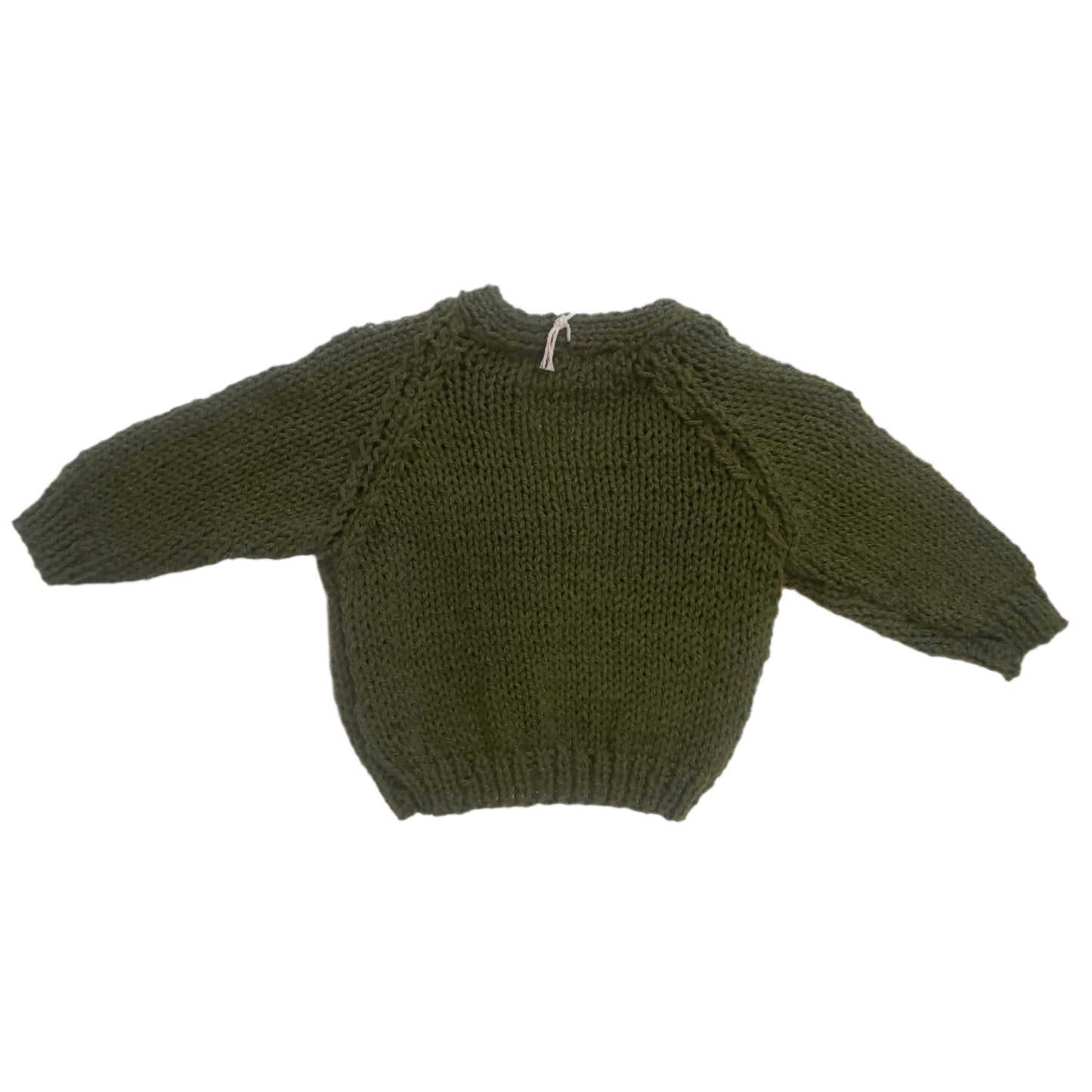 TRACTOR CARDIGAN - OLIVE GREEN 1-2 YEARS