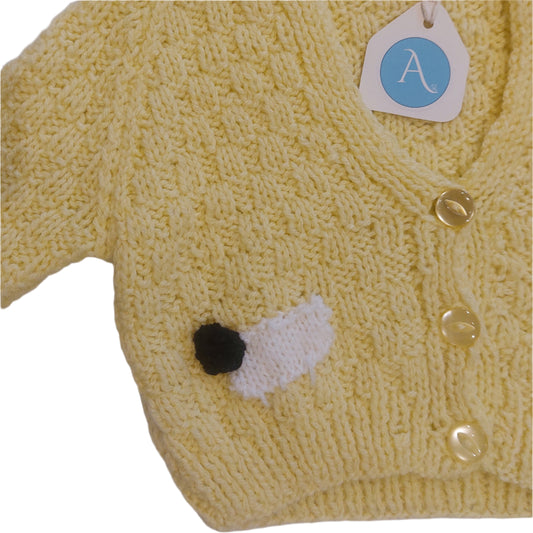 SHEEP CARDIGAN - BUTTER YELLOW 2-3 YEARS