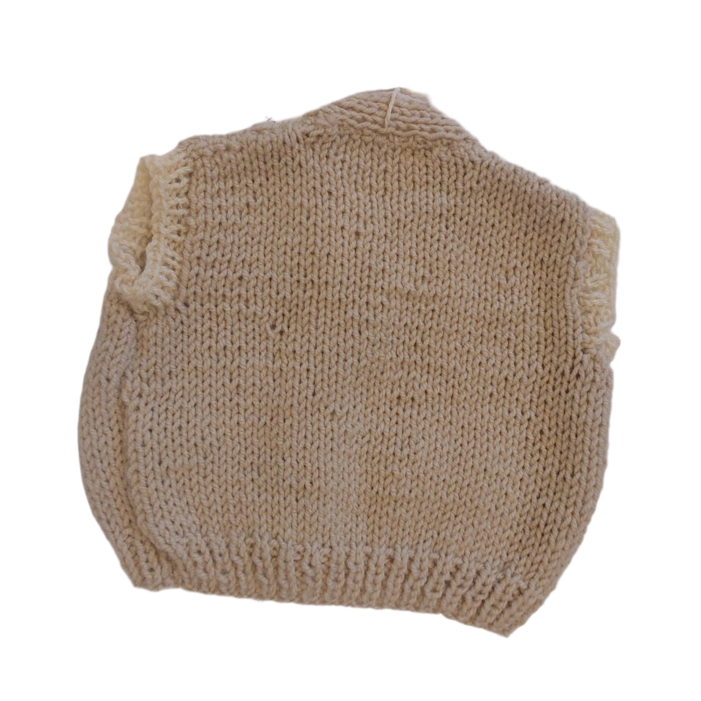 SHEEP VEST - TAUPE CREAM 1-2 YEARS