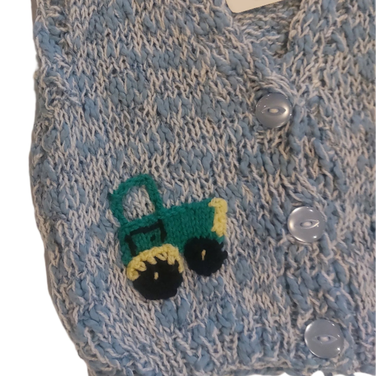 TRACTOR VEST - MOTTLED BLUE 2-3 YEARS