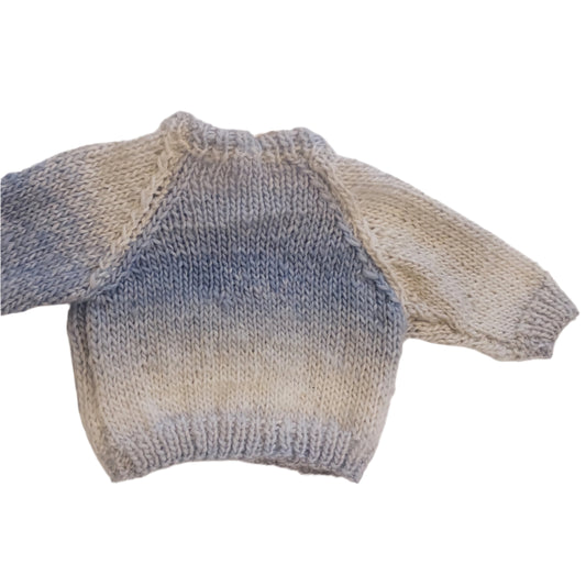 TRACTOR JUMPER - BLUE OMBRE 6-12 MONTHS