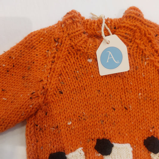 SHEEP JUMPER - SPECKLED ORANGE 1-2 YEARS