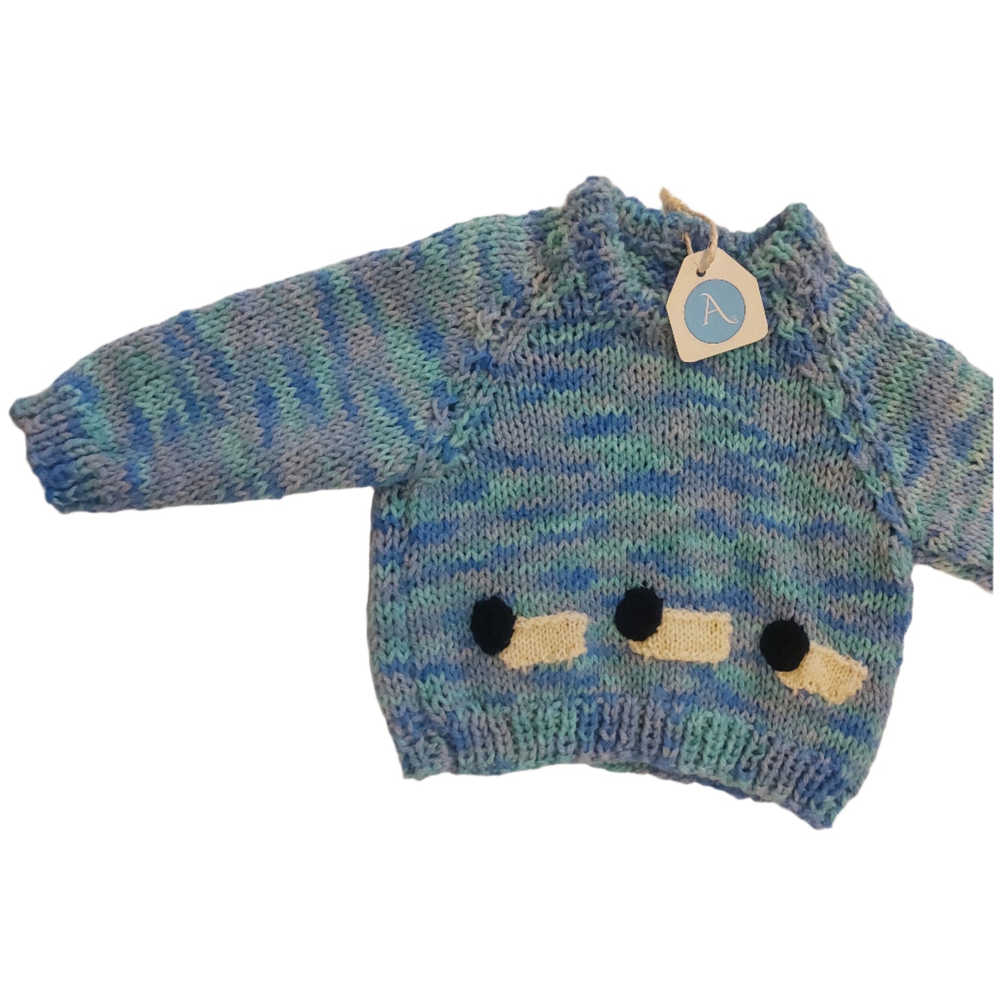 SHEEP JUMPER - OCEAN WAVE BLUE 1-2 YEARS
