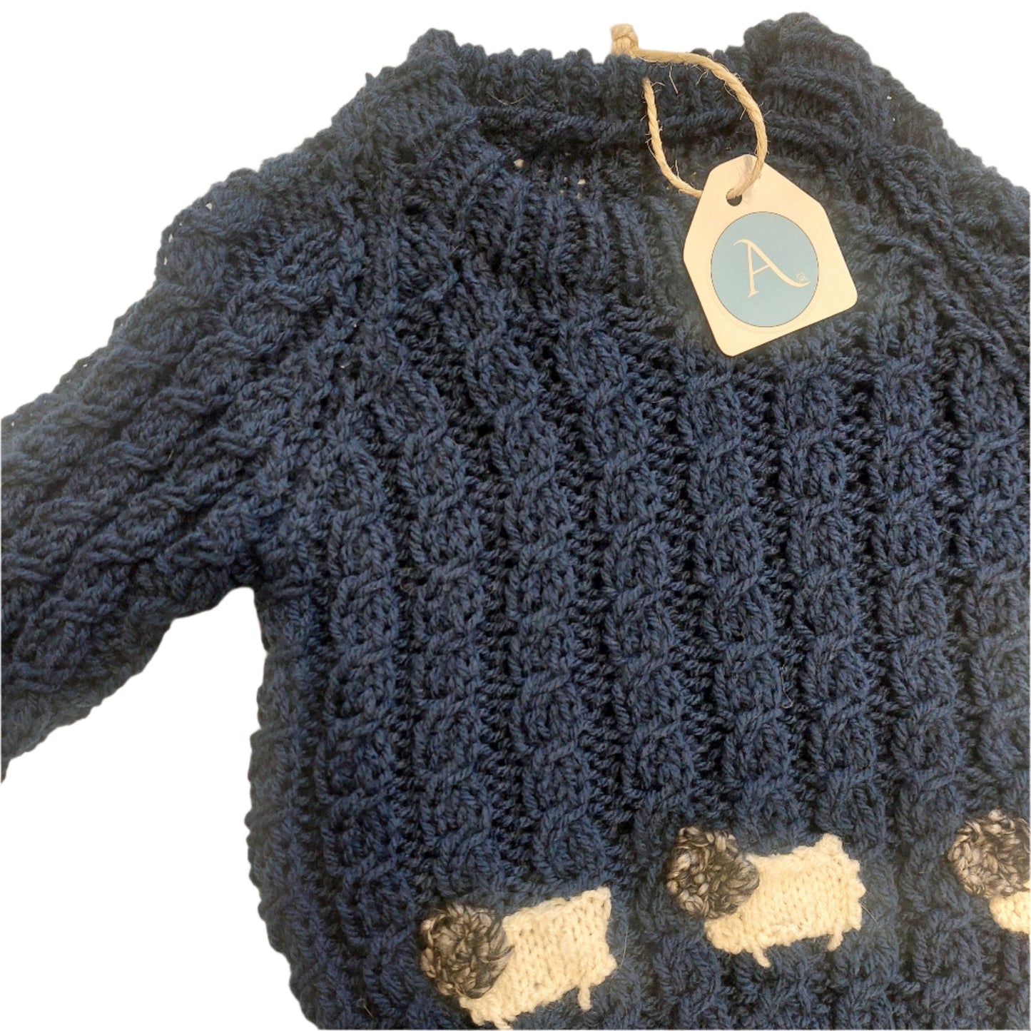 SHEEP JUMPER - NAVY 1-2 YEARS