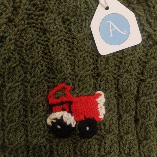 TRACTOR JUMPER - OLIVE GREEN 1-2 YEARS