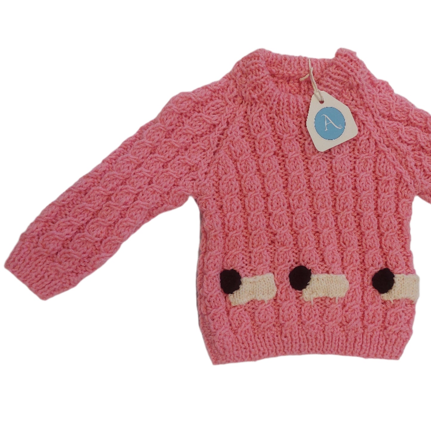 SHEEP JUMPER - PRETTY PINK 1-2 YEARS