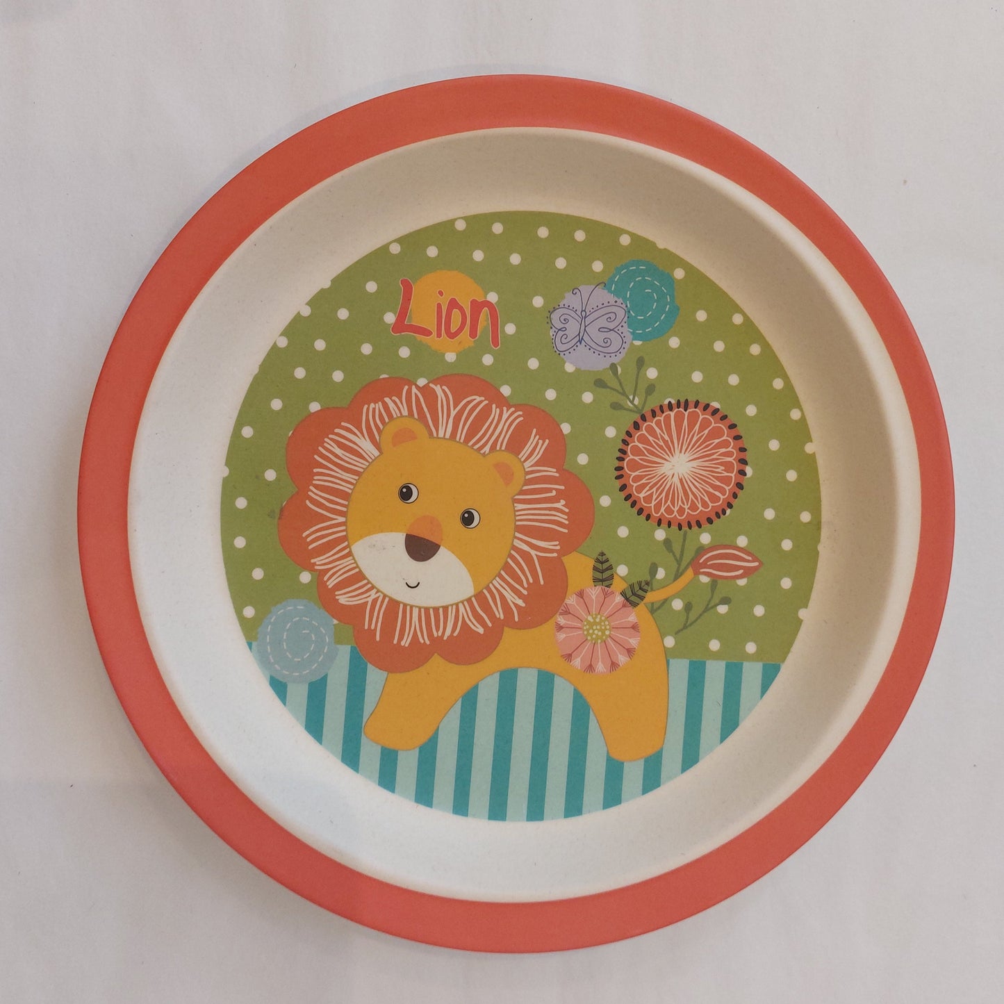 5 PIECES BAMBOO FIBRE MEAL SET - LION