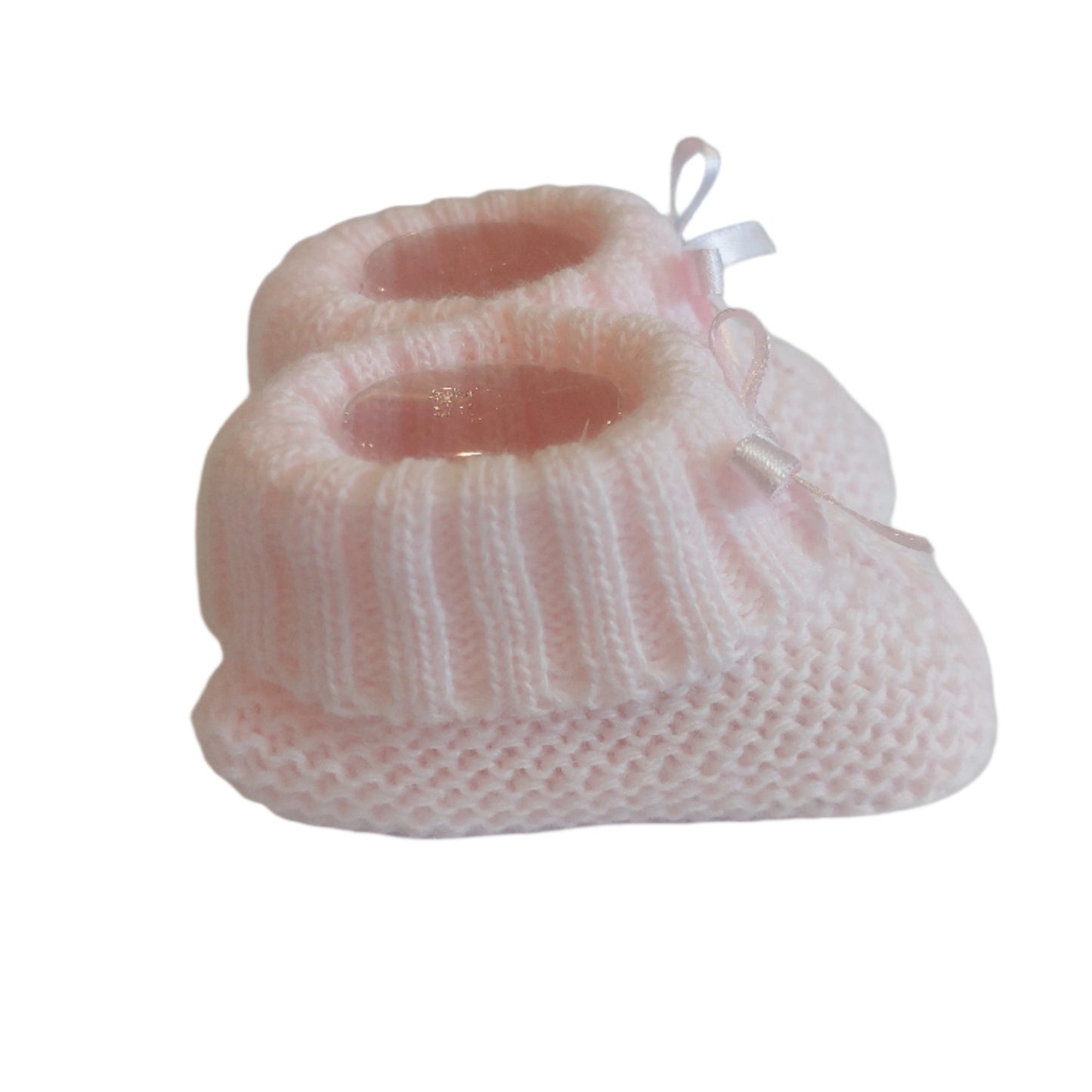 KNITTED BOOTIES WITH BOW - 4 COLOURS