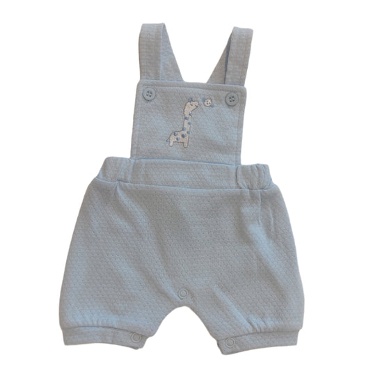 BLUE PREMATURE BABY DUNGAREE 2 PIECE SET