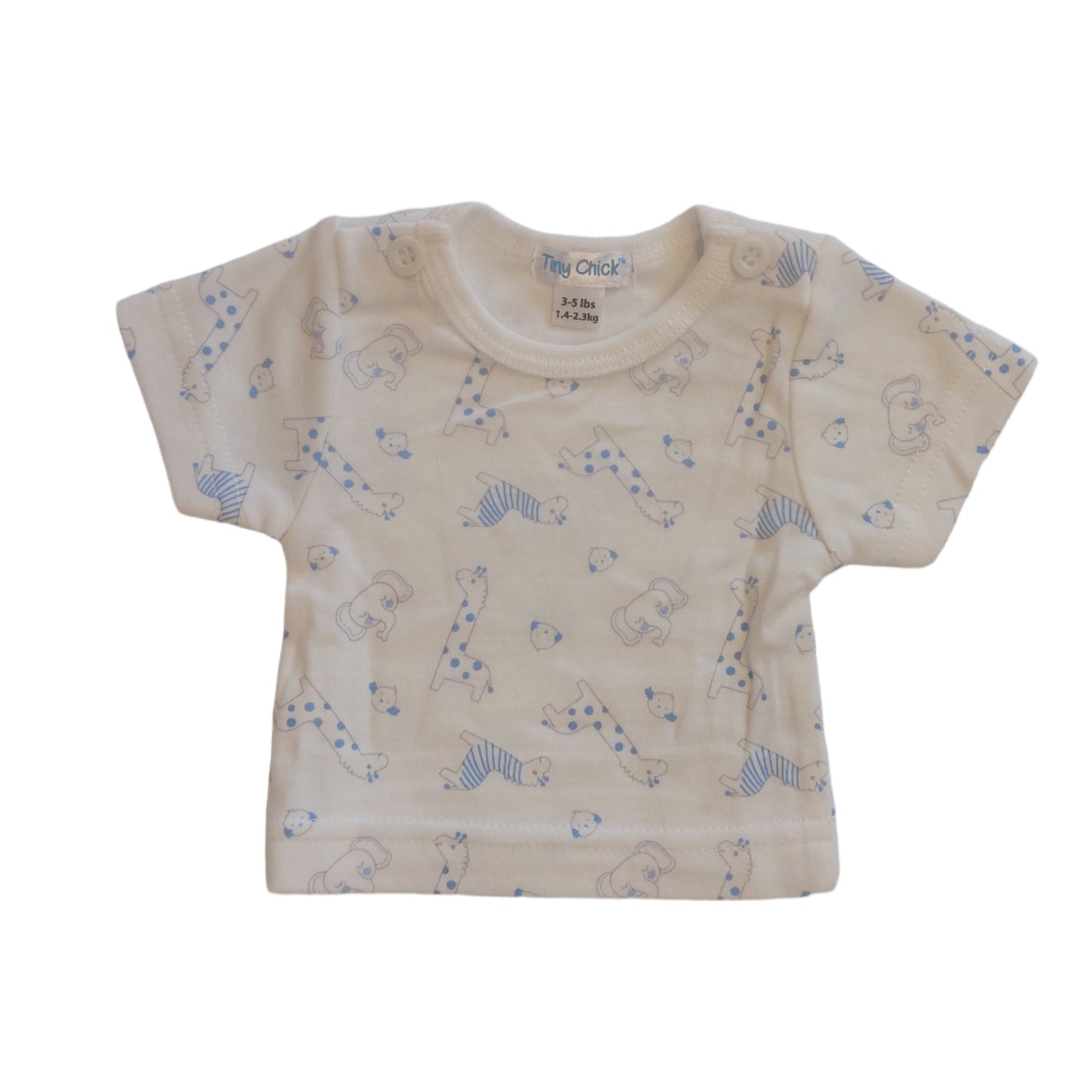 BLUE PREMATURE BABY DUNGAREE 2 PIECE SET