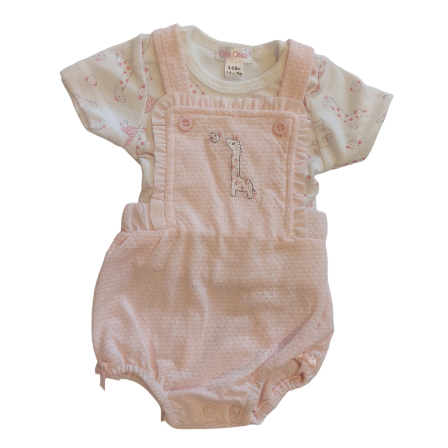 PINK PREMATURE BABY ROMPER 2 PIECE SET