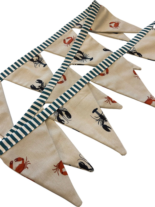 SOPHIE ALLPORT CRAB & LOBSTER FABRIC BUNTING | THE SUSSEX BUNTING COMPANY