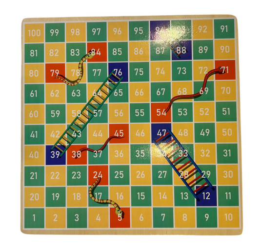 2 IN 1 WOODEN BOARD GAME - LUDO & SNAKES AND LADDERS