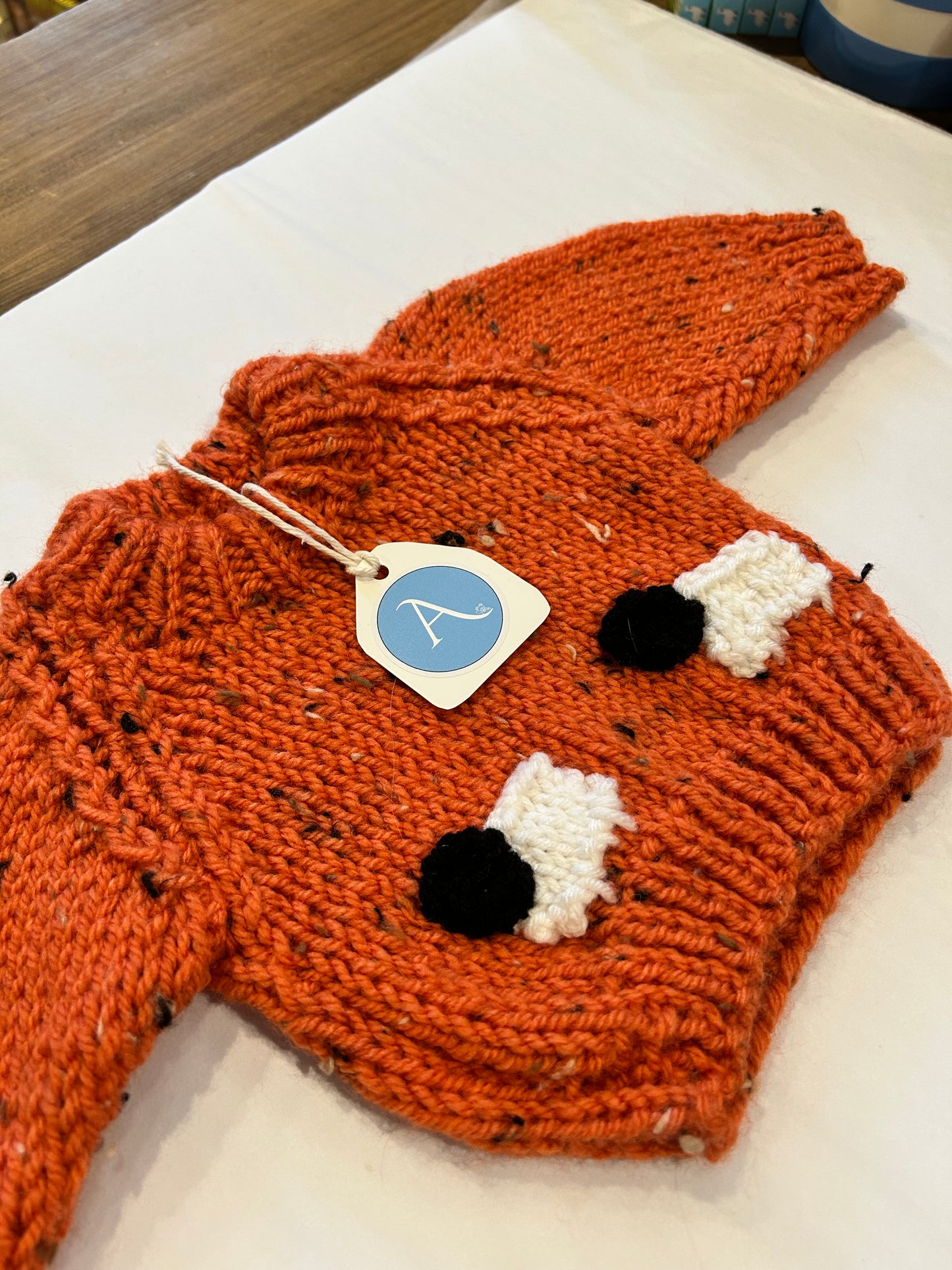 SUNSET ORANGE JUMPER WITH SHEEP- 3-6 MONTHS