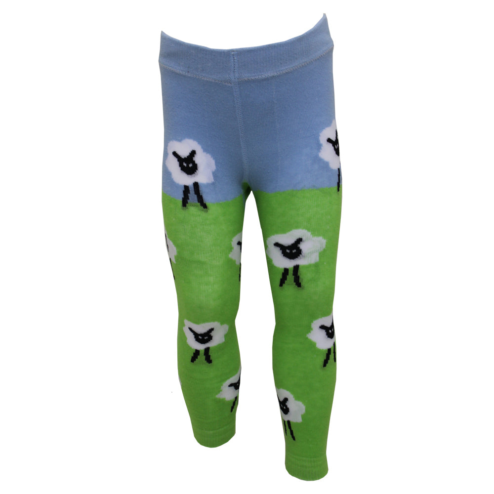 Children's leggings with sheep pattern. BABY TRACTOR & SHEEP LEGGINGS - 3 SIZES | POWELL CRAFT