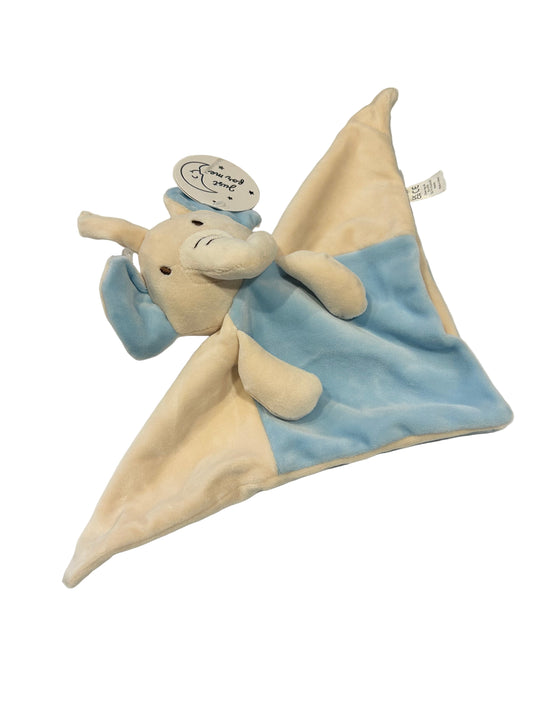ELEPHANT CRINKLE COMFORTER - BABY BLUE