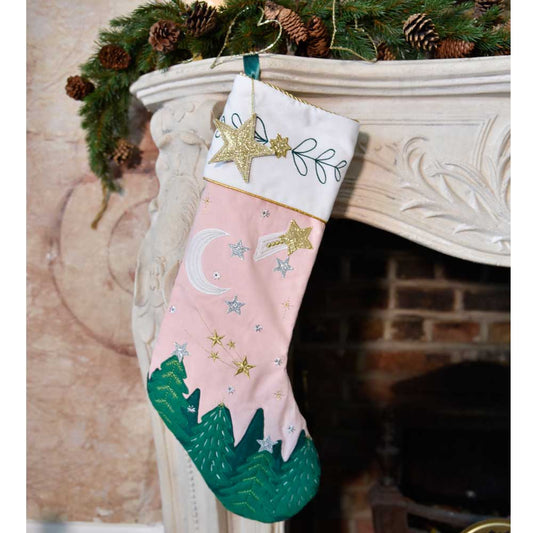 PINK FOREST CHRISTMAS STOCKING