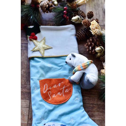 DEAR SANTA POLAR BEAR CHRISTMAS STOCKING