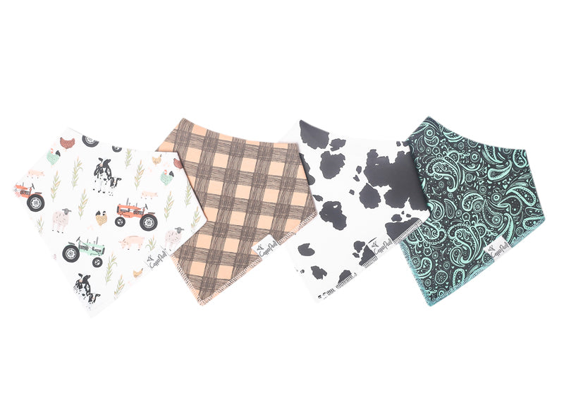 FARM DRIBBLE BIB 4 PACK