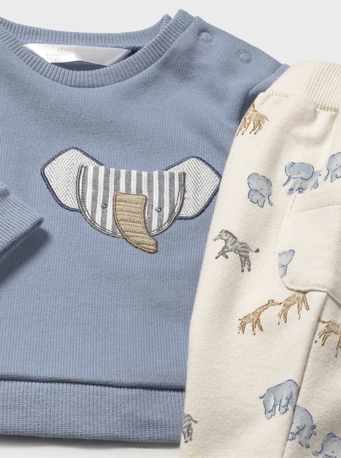 MAYORAL BABY BOY ANIMAL SWEATSHIRT & TROUSER SET - ELEPHANT