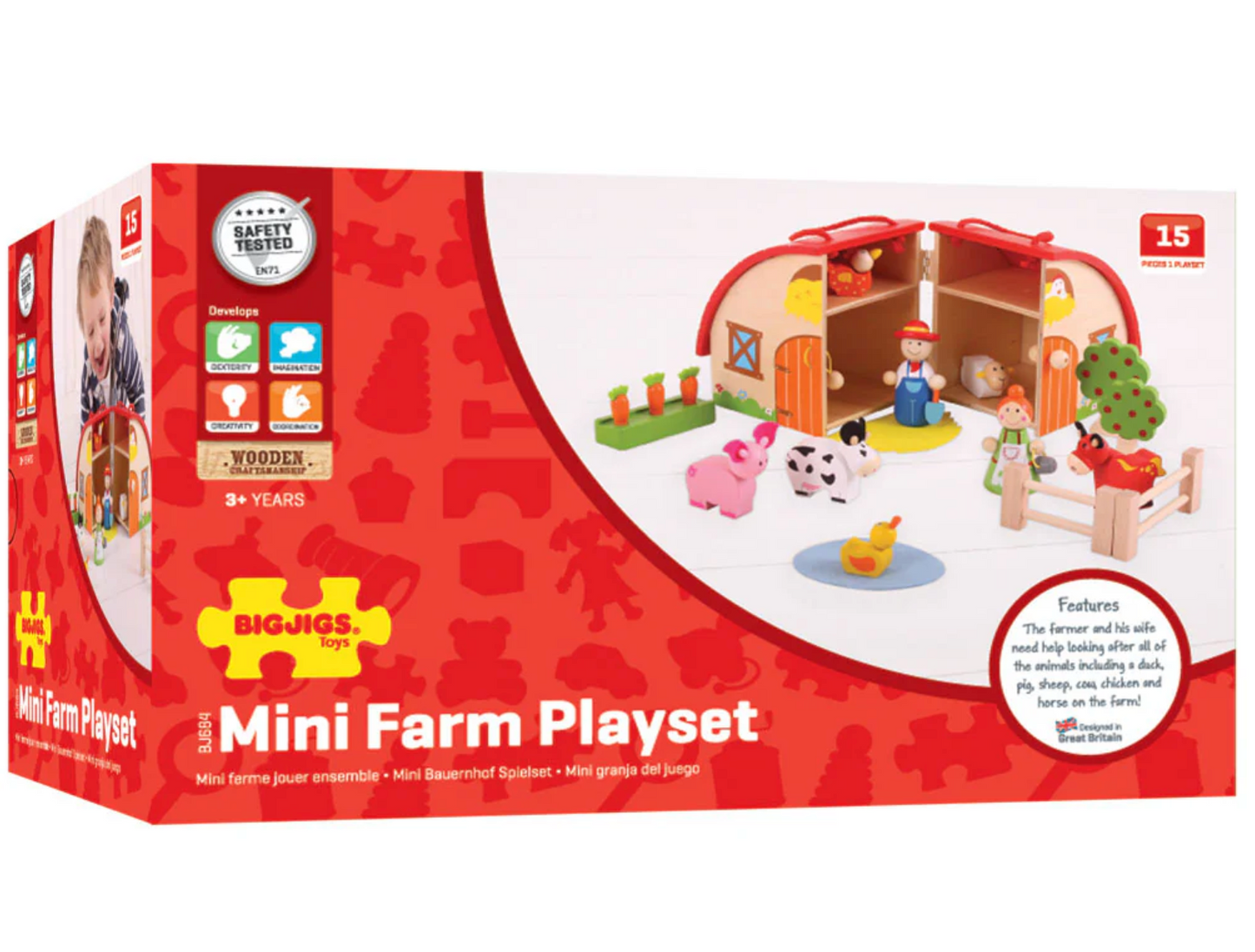 MINI WOODEN FARM PLAYSET | BIGJIGS