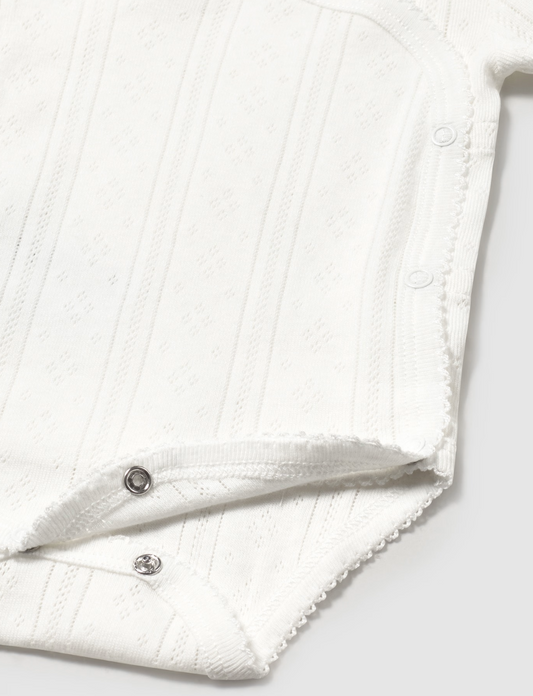 NEWBORN WHITE LIGHT BODYSUIT | MAYORAL