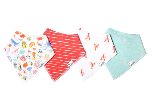 SEASIDE DRIBBLE BIB 4 PACK