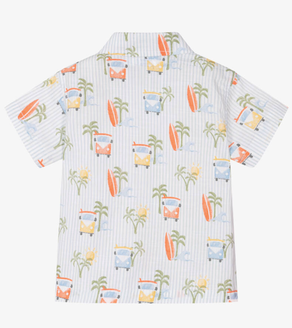MAYORAL BLUE VAN SHORT SLEEVE COTTON SHIRT