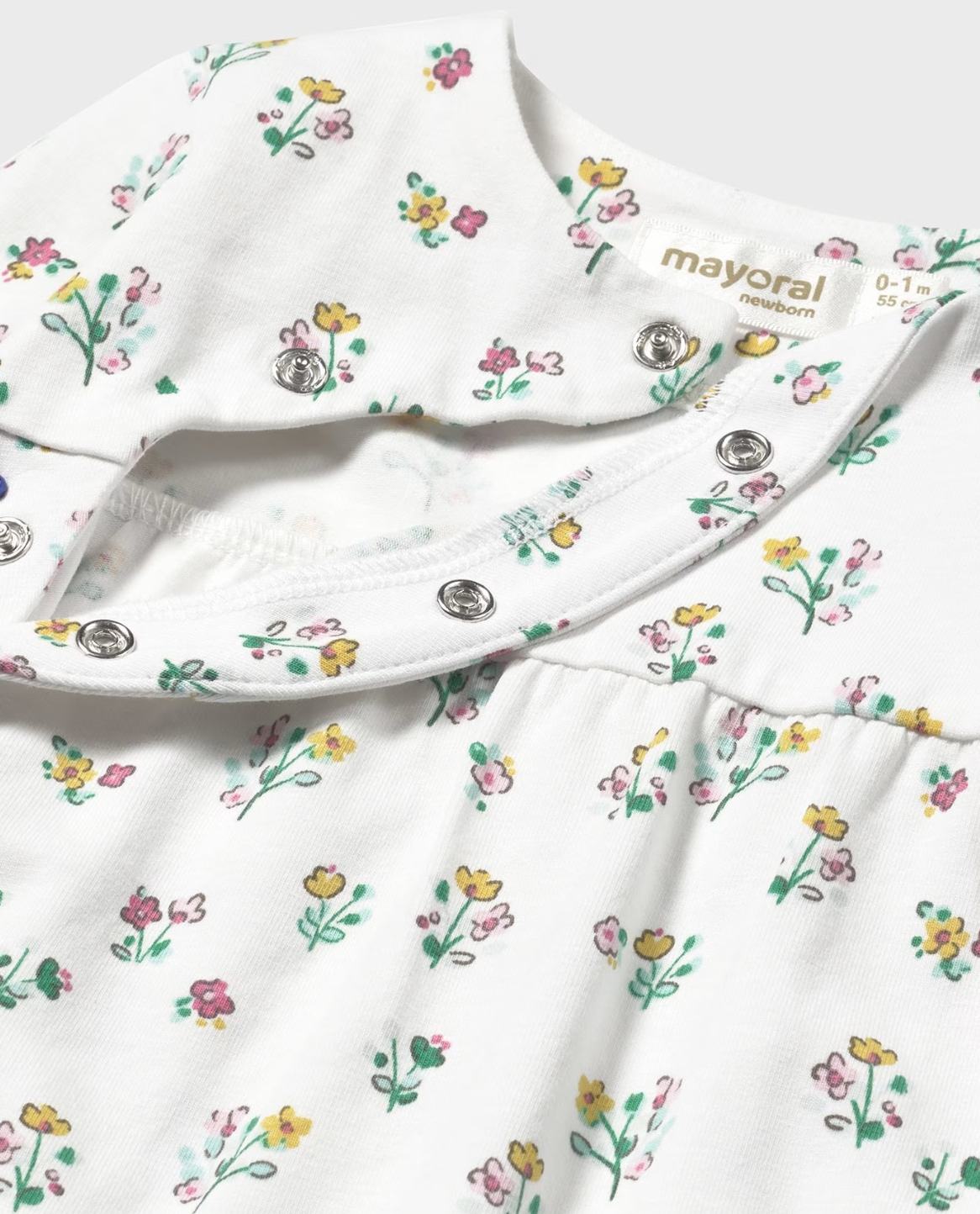 MAYORAL NEWBORN GIRL FLORAL SLEEPSUIT WITH FOOT COVERS