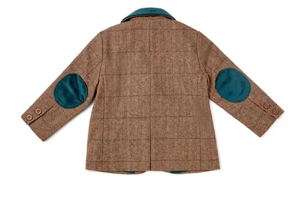MOLONEY TWEED JACKET WITH VELVET COLLAR