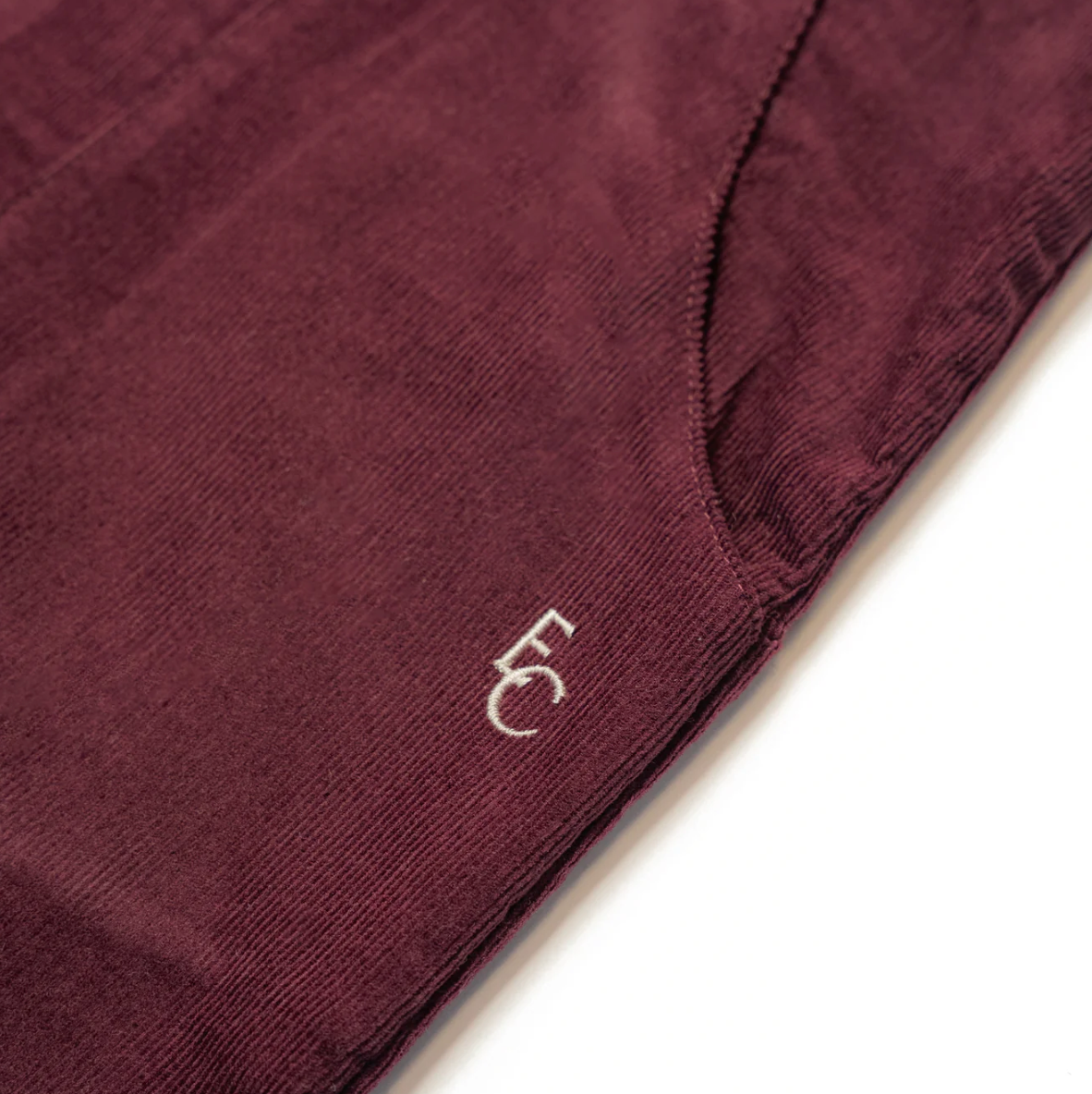 BURGUNDY BUTTON CORD DUNGAREES