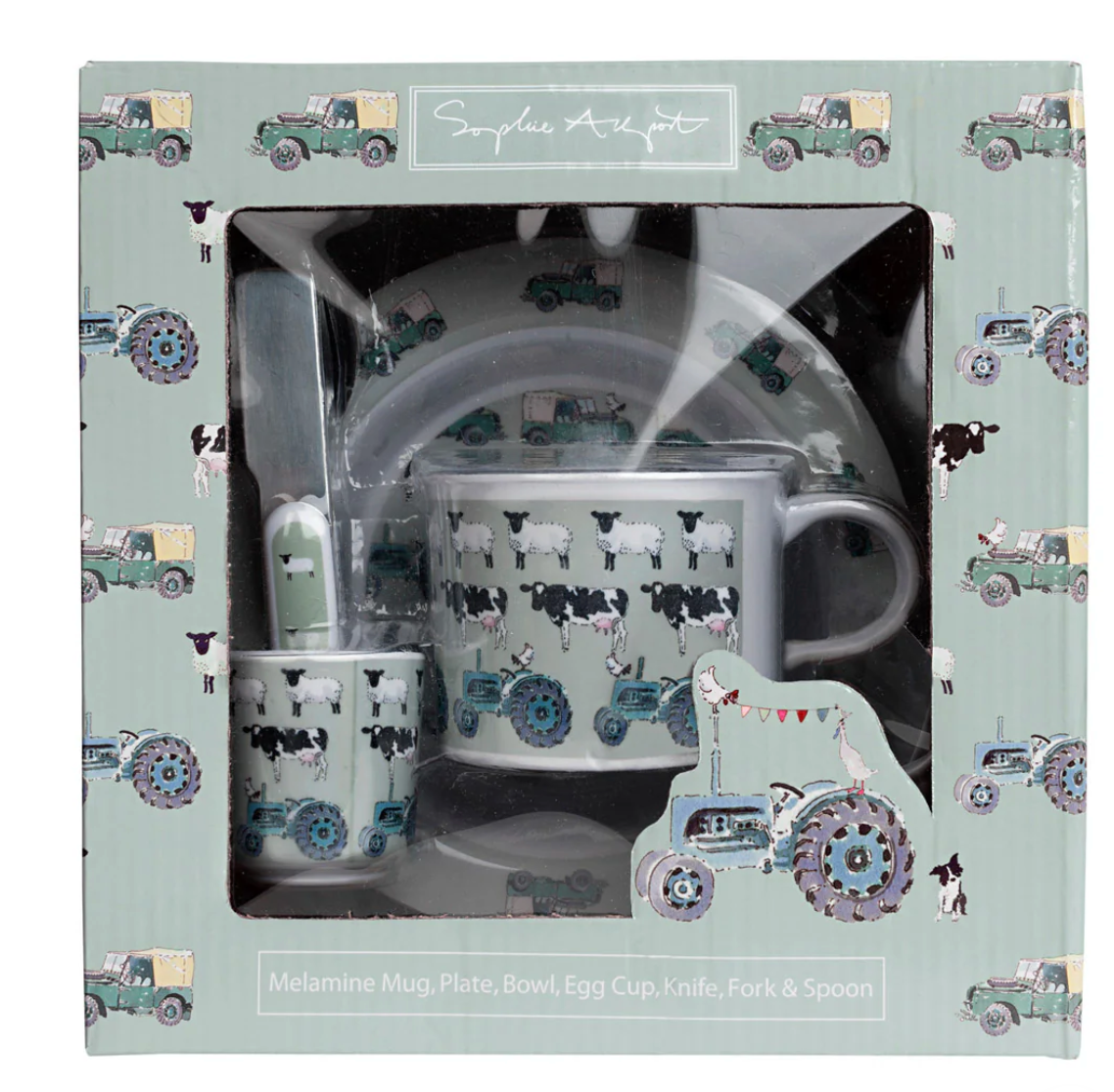 ON THE FARM CHILDRENS MELAMINE SET