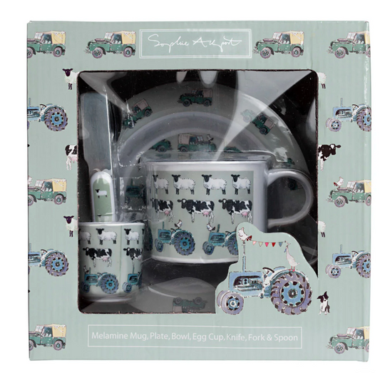 ON THE FARM CHILDRENS MELAMINE SET