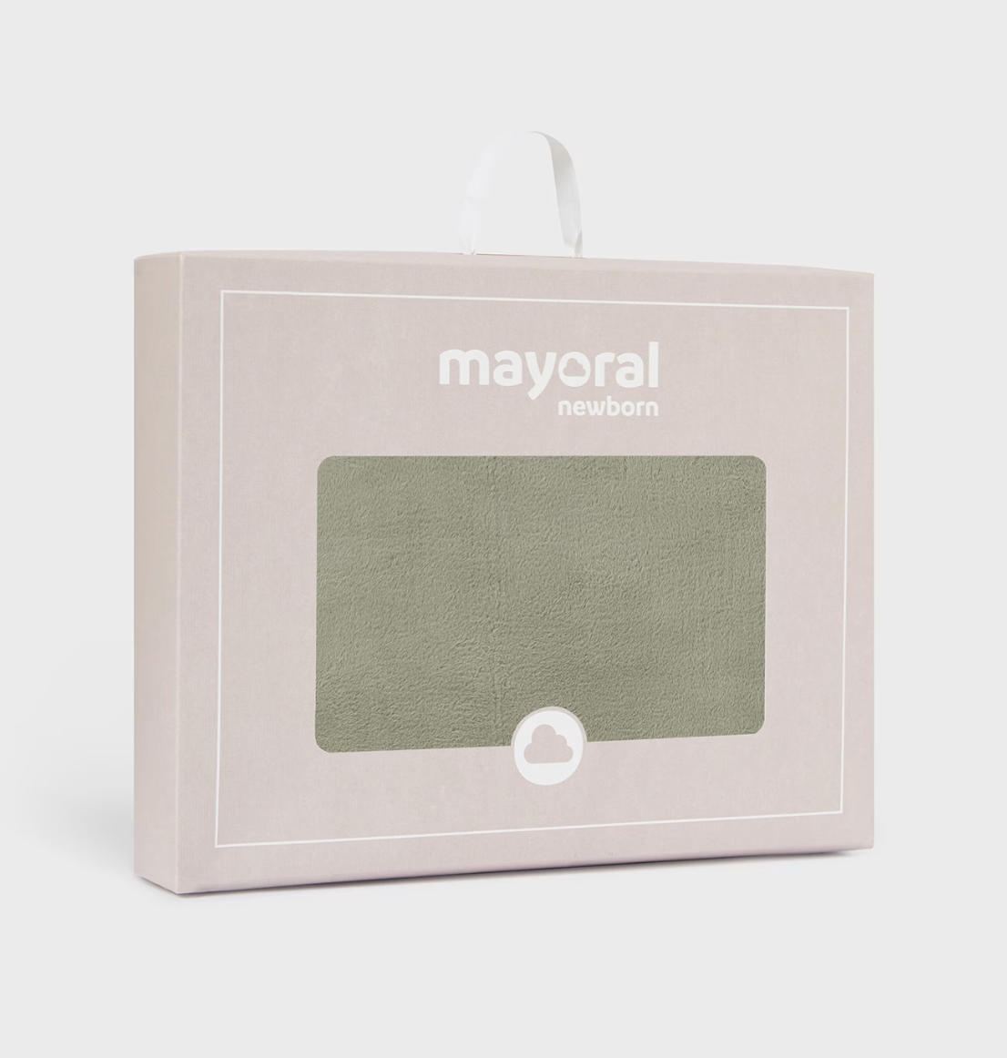 MAYORAL BABY POM POM BLANKET - SAGE