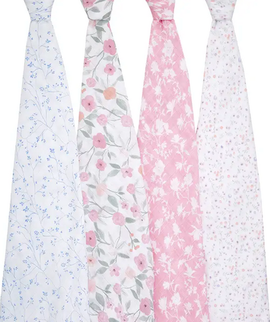 ADEN + ANAIS COTTON SWADDLE 4 PACK - MA FLEUR