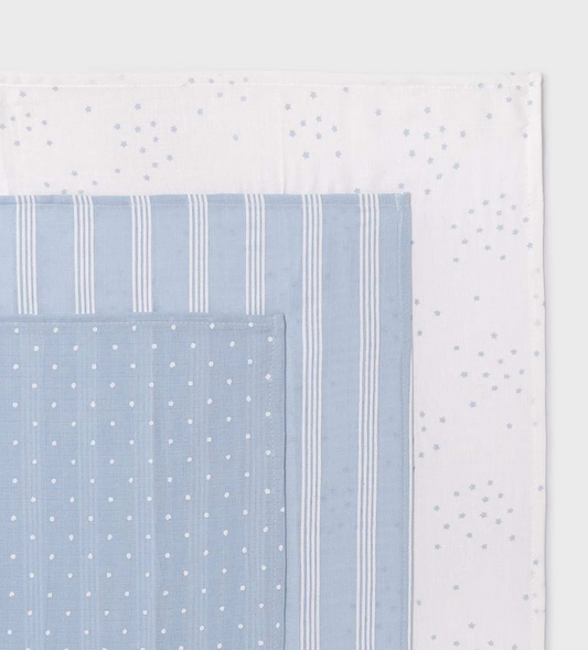 MAYORAL 3 PACK MUSLIN SET - SKY BLUE