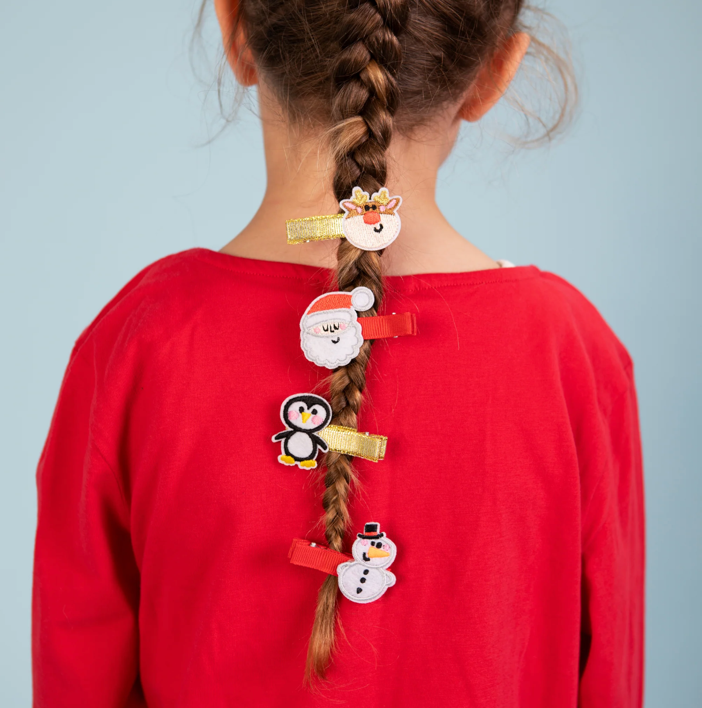 RACHEL ELLEN HAIR CLIPS - SANTA/RUDOLPH