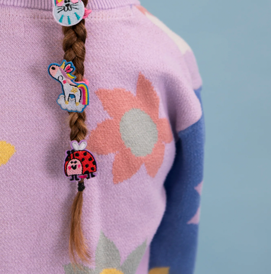 RACHEL ELLEN HAIR ELASTICS - LADYBIRD/TOADSTOOL