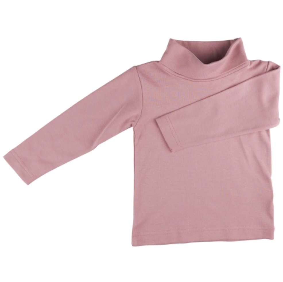 PIGEON ORGANICS CHILDREN'S POLO NECK LONG SLEEVE T-SHIRT - PINK