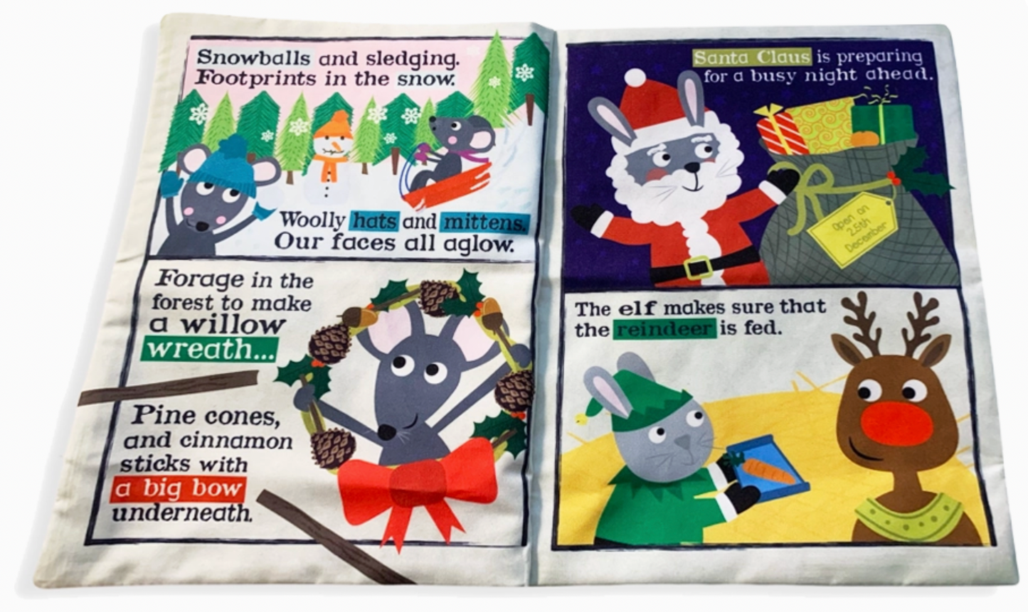 NURSERY TIMES CRINKLY NEWSPAPER - CHRISTMAS MICE