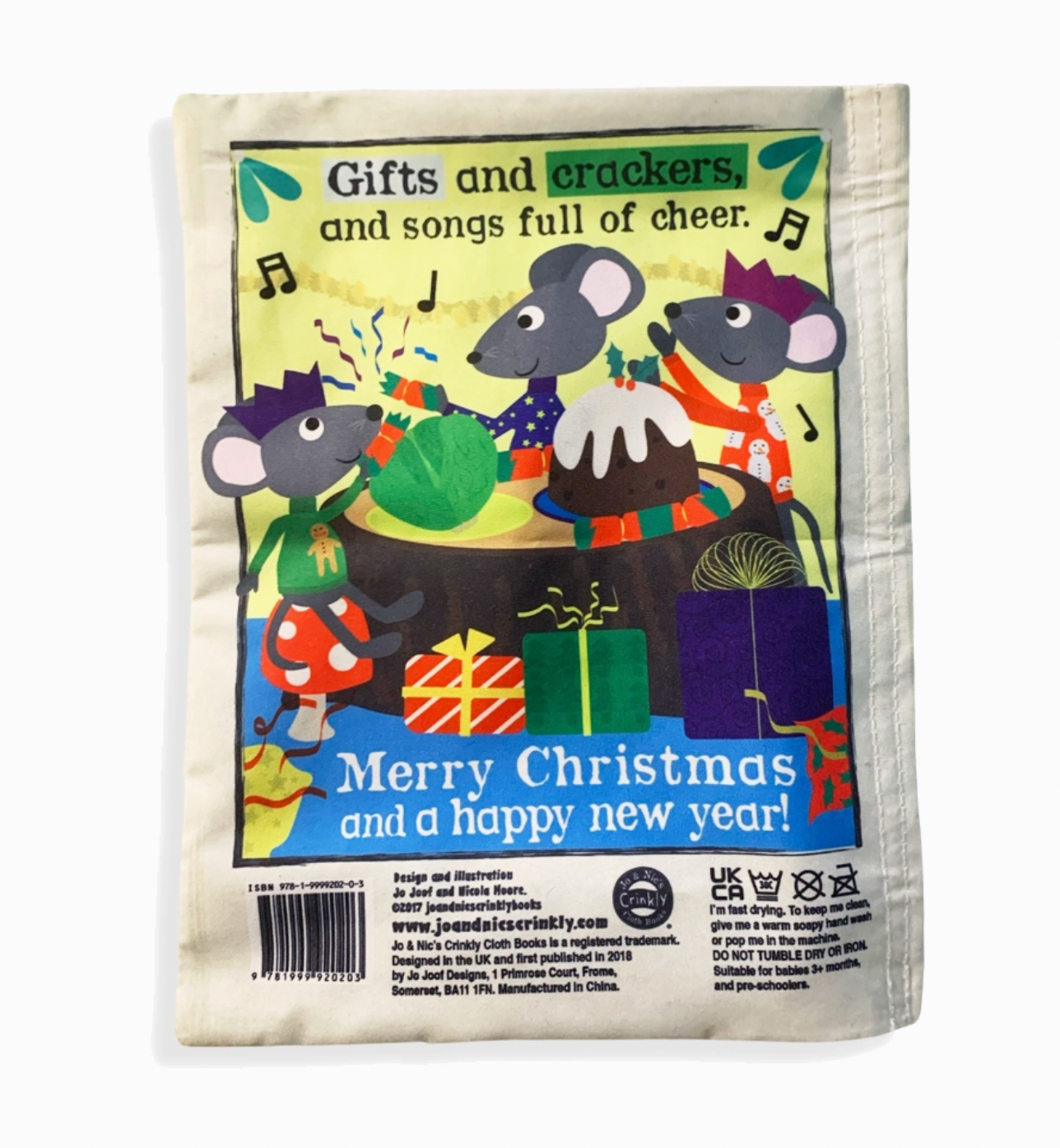 NURSERY TIMES CRINKLY NEWSPAPER - CHRISTMAS MICE